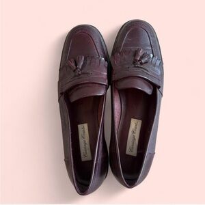 Burgundy Tassel Loafers